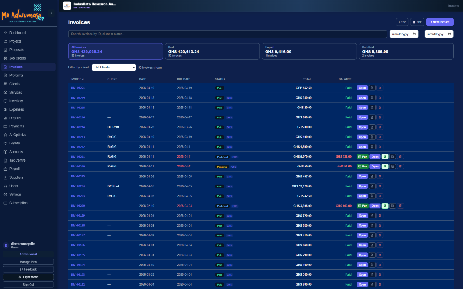 Invoices Module